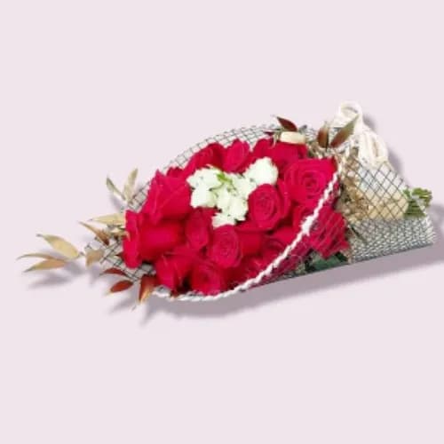 red rose basket bag