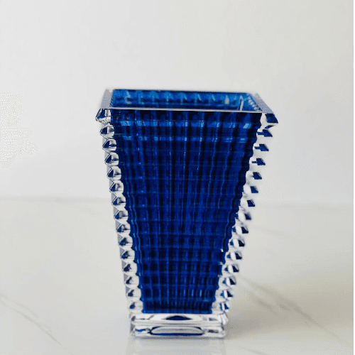 Crystal Vase With Gift Box- Blue