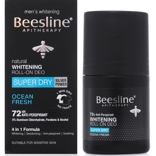 Beesline Whitening Roll On Super Dry Ocean Fresh Silver Power For Men