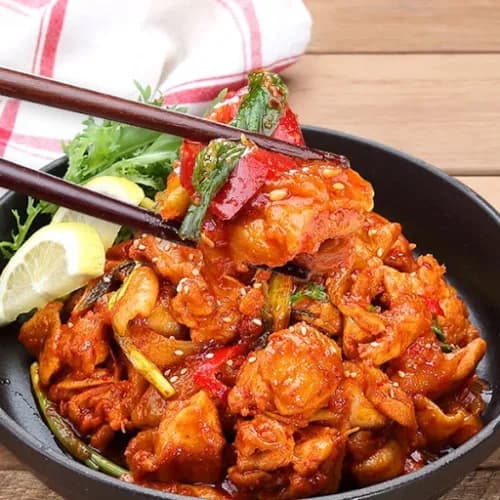 Spicy Dakgalbi with Rice (chicken)