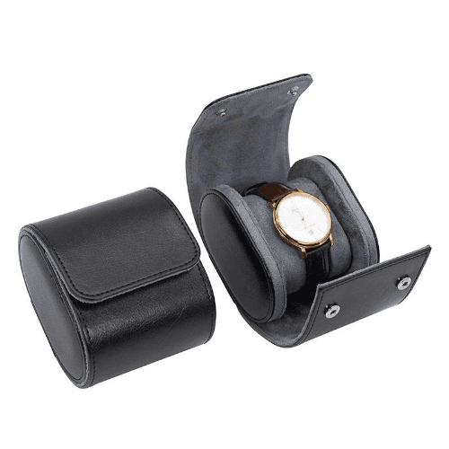 1 Slot Travel Watch Roll Case Black Color