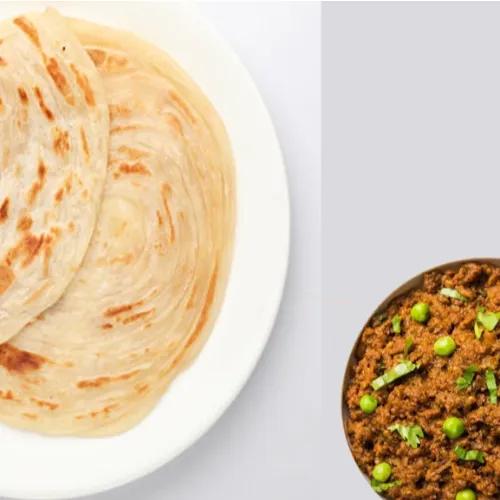 Keema Paratha Plate