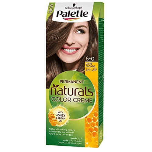 Palette Permanent Naturals Color Cream, 6-0 Dark Blonde - 50 Ml