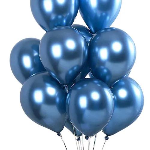 Chrome Blue Balloon