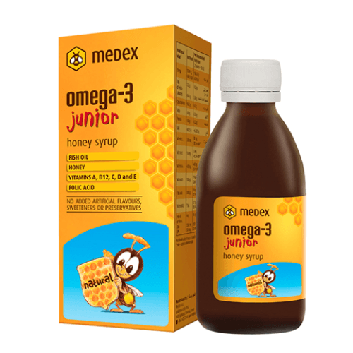 Medex Omega 3 Junior Honey Syrup 140Ml