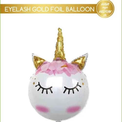 36``eyelash Gold Balloon