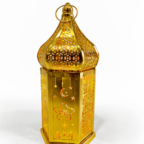 Ramadan Lantern Metal Gold Color Box B/o M 21924-5