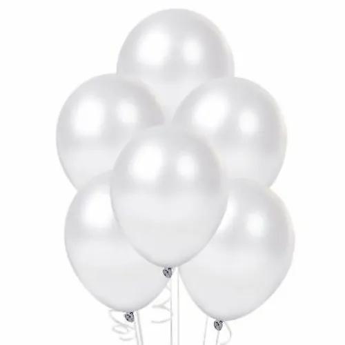 Metallic White Balloon