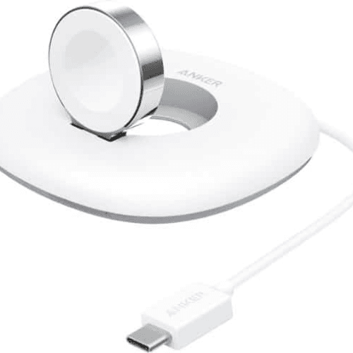 Foldable Charging Dock For Apple Watch With Usb C Connector - White