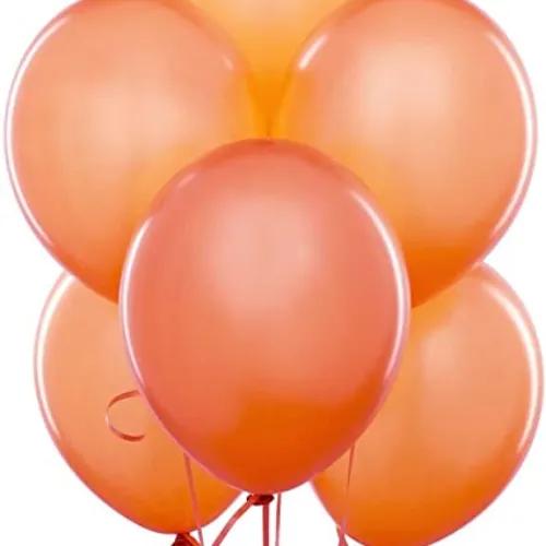 Metallic Orange Balloon