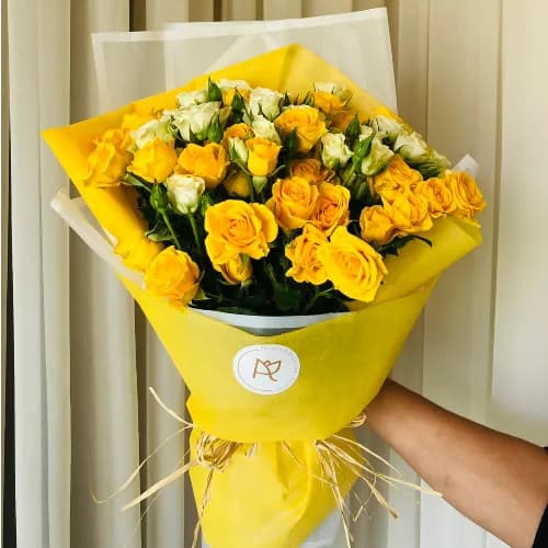 3 Bouquet With  Yellow Cover