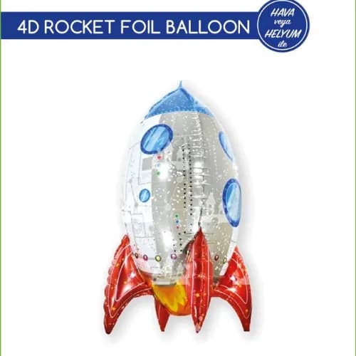 34'' 4d Rocket Foil Balloon