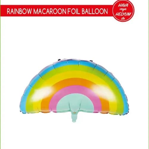 28`` Rainbow Macaroon Foil Balloon