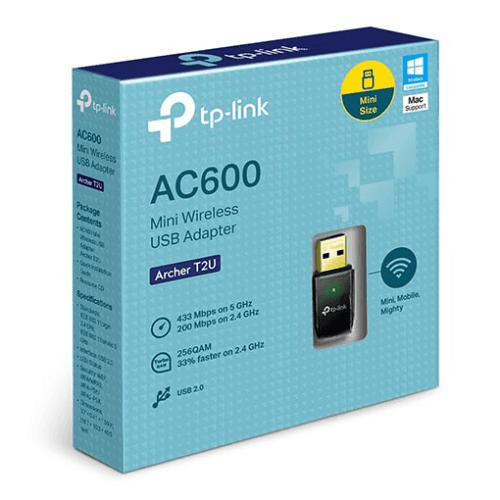 Tp-Link Ac600 Mini Wireless Usb Adapter (Archer T2U)