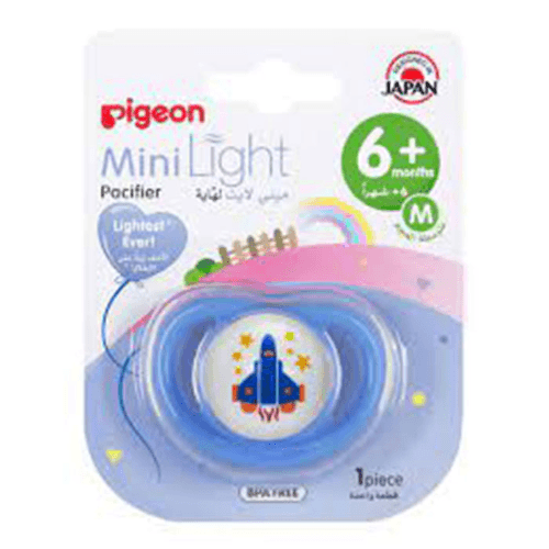 Pigeon Minilight Pacifier Single (M) Boy Aeroplane (78460)