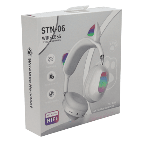 Stn-06 Wireless Stereo Headphone Cat Ear White