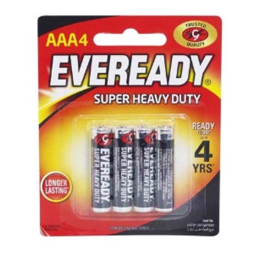 Aaa4 Eveready Super Heavy Duty Batteries 4 Pcs