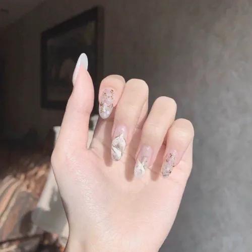 False Nails With Glue