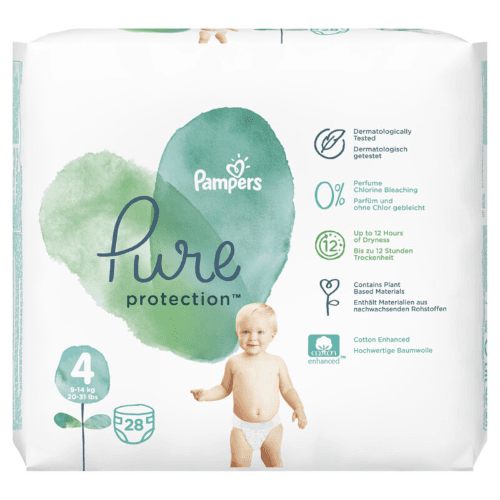 Pampers Pure Protection Size Four 28 Diapers