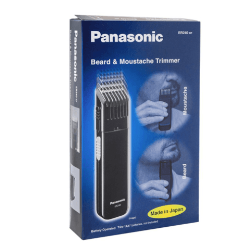 Panasonic Beard & Moustache Trimmer, Battery Operated, Er240-bp