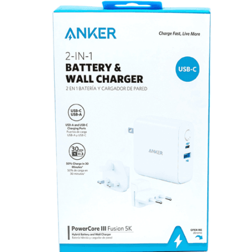 Anker 2 In 1 Battery And Wall Charger - Powercore Iii Fusion 5K