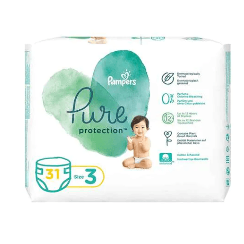 Pampers Pure Protection Size Three 31 Diapers