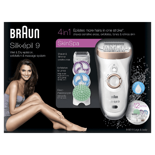 Braun Silk.epil 9 Wet And Dry Epilation Exfoliating And Massage System 4 In 1