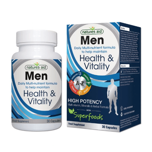 Natures Aid Men Health And Vitality 30 Capsules