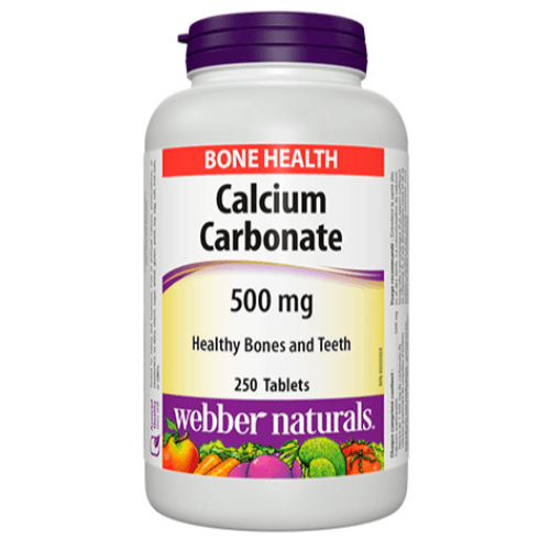 Webber Naturals Calcium Carbonate 500 Mg 250 Tablets