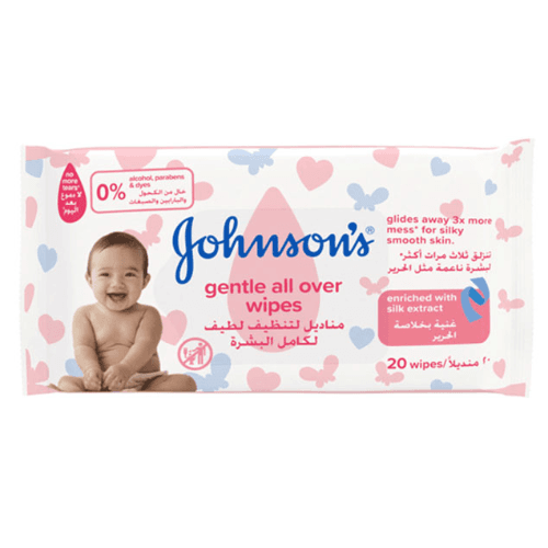 Johnson Gentle Allover Wipes 20 Pieces