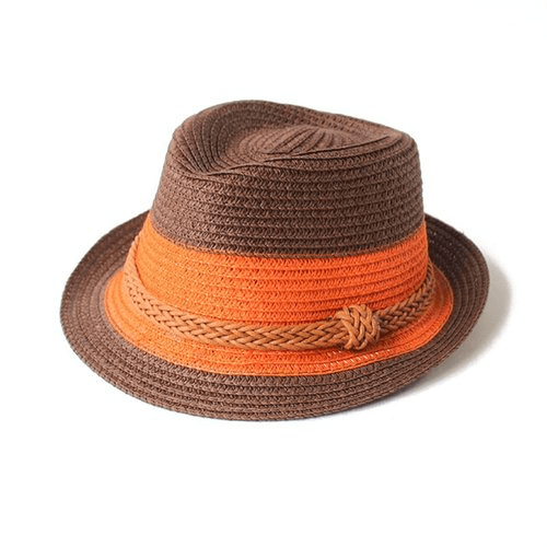 Boys Children Hat Beach (  Brown & Orange )