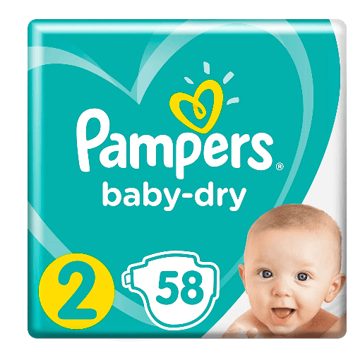 Pampers Baby Dry Size Two 58 Diapers