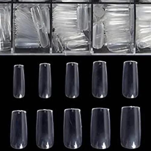 False Nail Transparent Set-medium