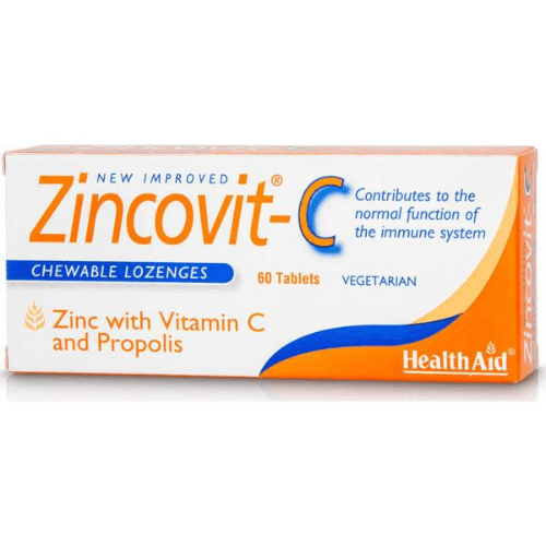 Health Aid Zincovit C Chewable 60 Pieces Tablet