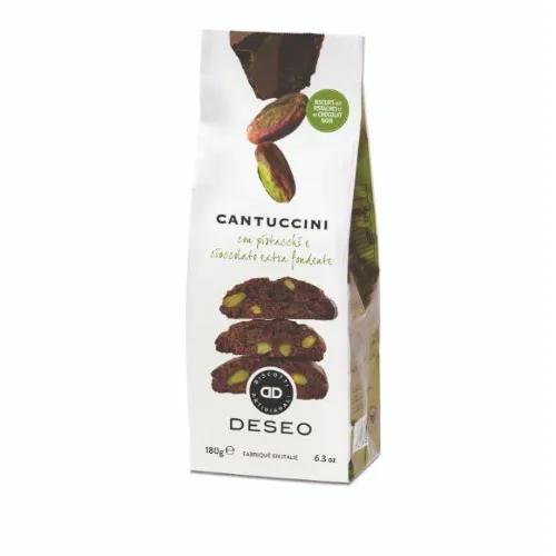 Deseo Cantuccini Dark Chocolate with Pistachio Nuts 180g