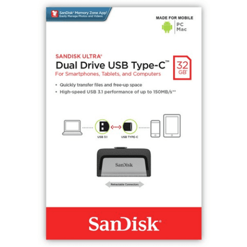 SanDisk Ultra Dual Drive USB 3.1 Type-C - 32GB