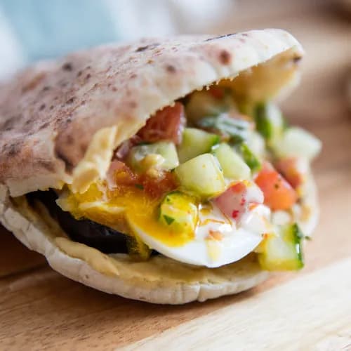 Falafel With Egg Sandwich