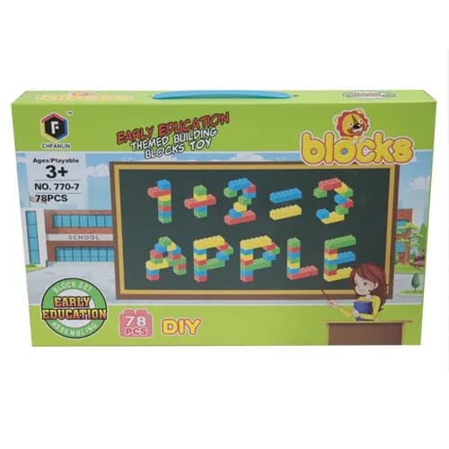 Chf Anlin-early Education Block Set-78pcs-3+ Ages-no.770-7