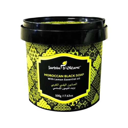 Moroccan Black Soap With Lemon Essential Oil 500g