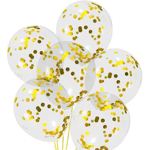 Golden Confetti Helium Balloon