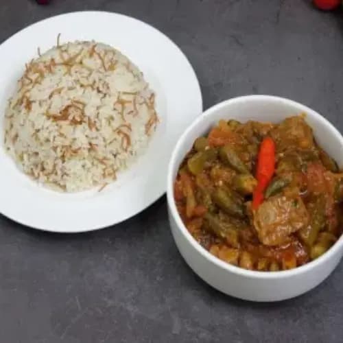 Okra With Lamb Meat