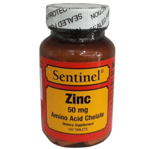 Sentinel Zinc 50Mg Amino Acid Chelate Tablets 100S