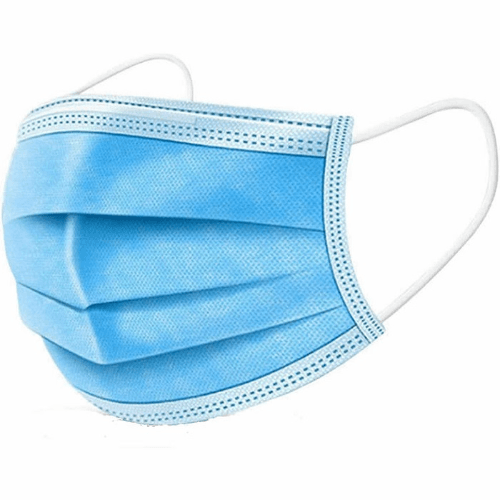 Covid Care Disposable Mask- Blue 50S