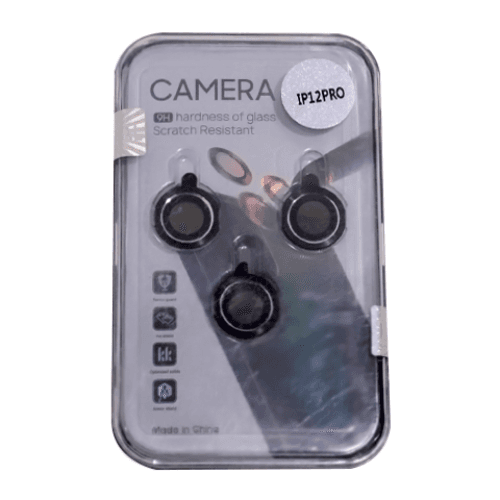 Camera Film-9h-iph 12 Pro-high Light Dark-black With Silver