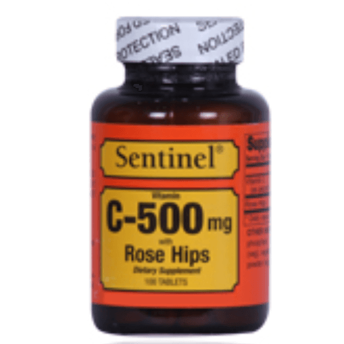 Sentinel Vitamin C-500Mg With Rose Hips Tablets 100S