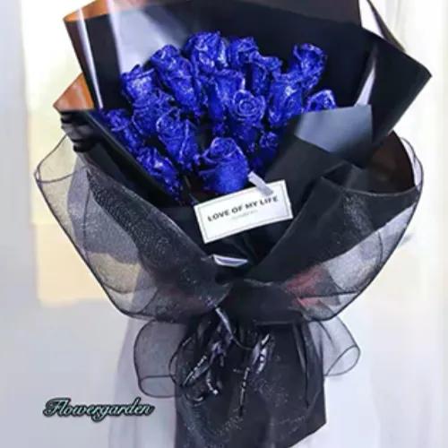 Love Of My Life Blue Rose Bouquet