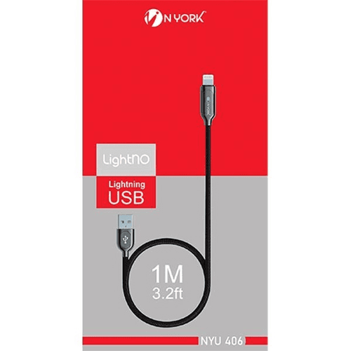 Nyork Lightning USB Cable 1M 3.2Ft NYU 406