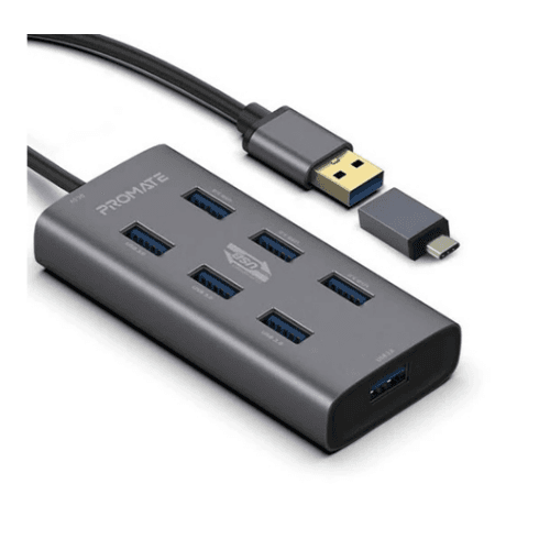 Promote 7USB 3.0 Ports Alluminium Alloy USB Hub With Dual Input