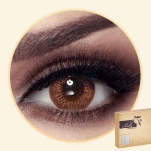 Bella Elite Color Contact Lenses-Cinnamon Brown With Lenses Solution 130 Ml