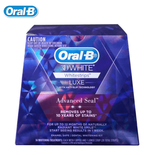 Oral B 3D White Luxe Advanced Seal 14 Teeth Whitening Treatments 28 Strips